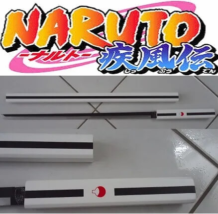Espada Katana Sasuke Uchicha e Naruto Série Naruto Shippuden Cosplay Anime